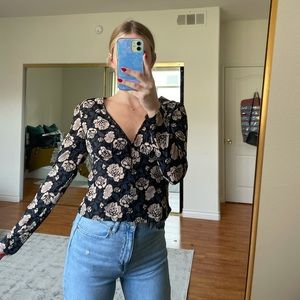 Nasty Gal Floral Blouse